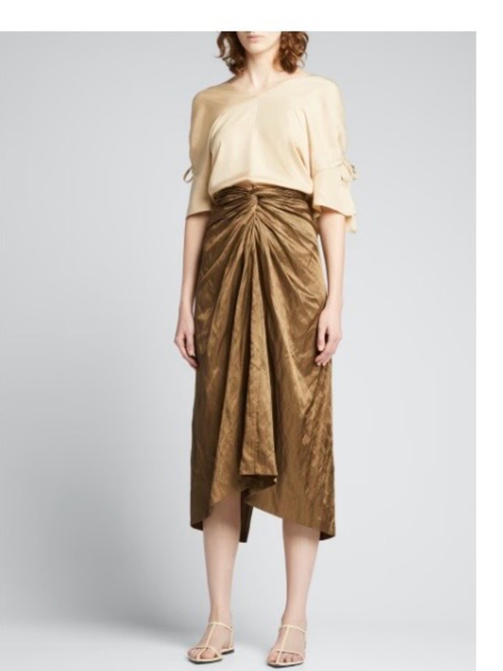 Vince Twist-Front Midi Skirt - Bergdorf NWT Size 10